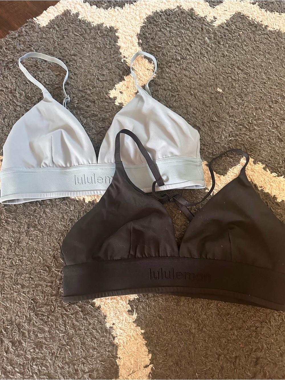 Lululemon Lightweight Bralette Duo - Light Blue & Black